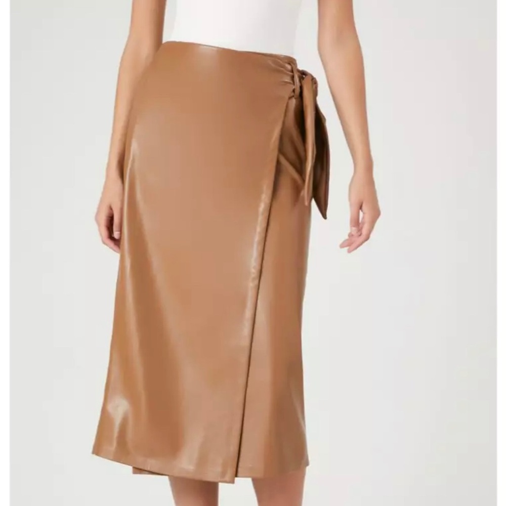 Forever 21 Faux leather Wrap skirt